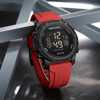 Naviforce 7104 Men Fashion Outdoor Watch Electronic LCD Digital Casual Watch
