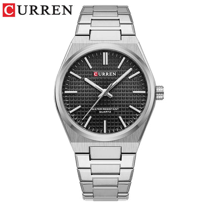 CURREN 8439 Quartz Wristwatch  Stainless Steel Strap Wristwatch for Men Gift