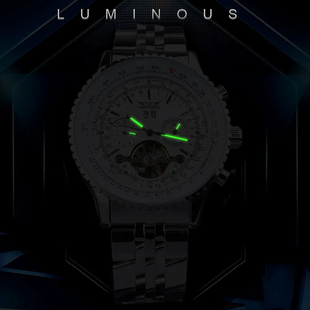 JARAGAR 034 Men's Big Dial Watch Military Pilot Date Month Business Watch