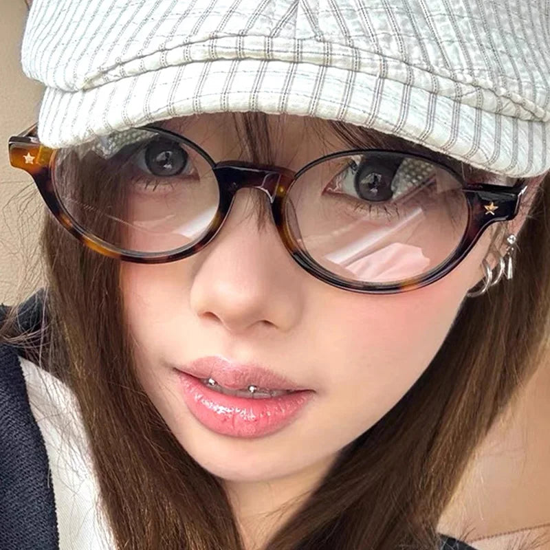 Japanese Small Oval Anti-Blue Light Glasses for Women