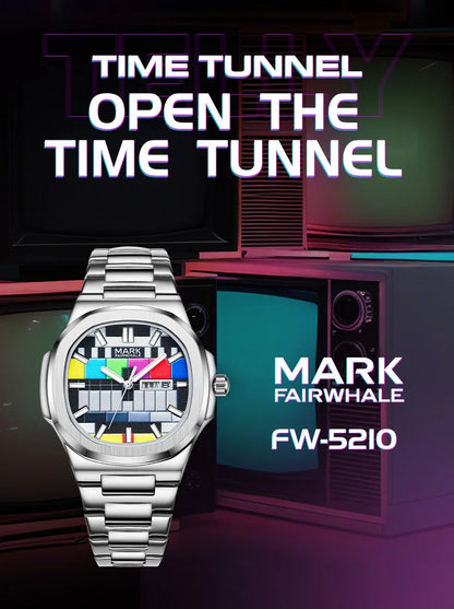 Mark Fairwhale 5210 Top Watch Men Luminous Unique Design Steel Quartz Watches