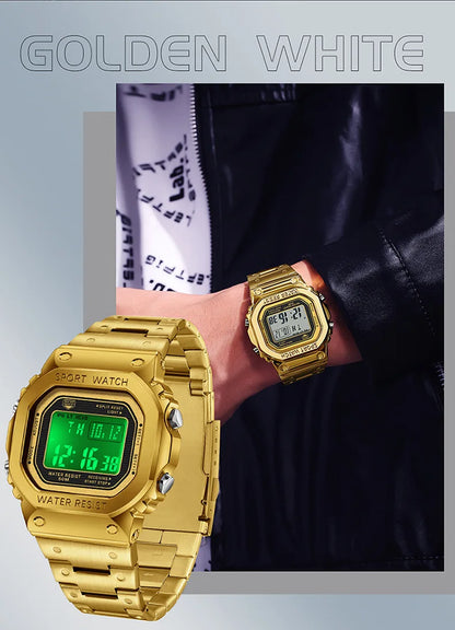 SANDA 2162 Men Electronic Watch Multifunctional Wristwatch