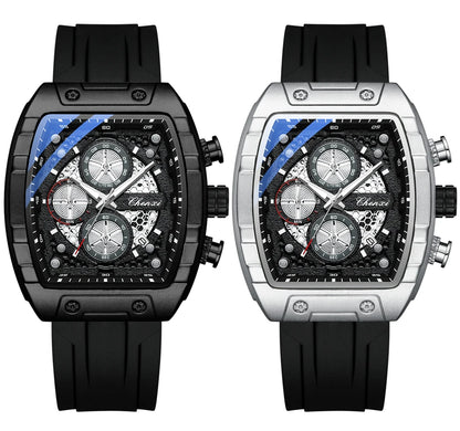 CHENXI 941 Sport Multifunction Military Men Silicone Quartz Wristwatch