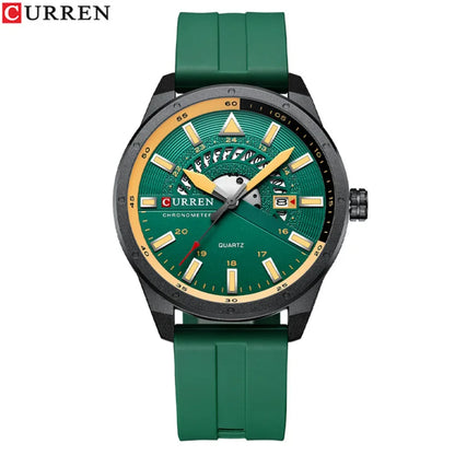 Curren 8421 Brand New Sport Silicone Quartz Men’s Watch Waterproof Wrist Watches