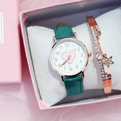 New Cute Heart-shaped Dial Children's Female Watch