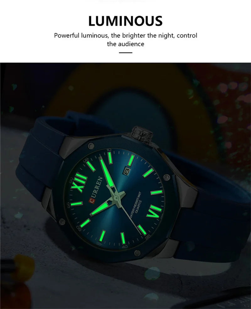 Curren 8465 Fashion Factory Brand Watches for Men  with Date Simple Quartz Clock