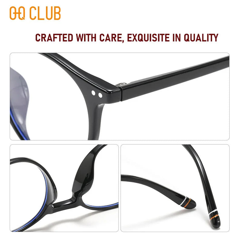 O-Q CLUB Retro Round Men and Women Optical Prescription Glasses