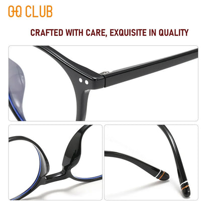 O-Q CLUB Retro Round Men and Women Optical Prescription Glasses
