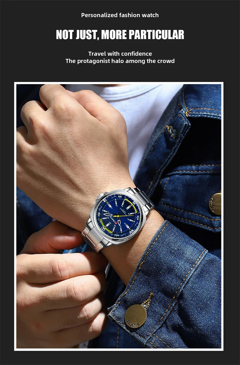 CURREN 8455 Classic Business Casual Quartz Watch for Men