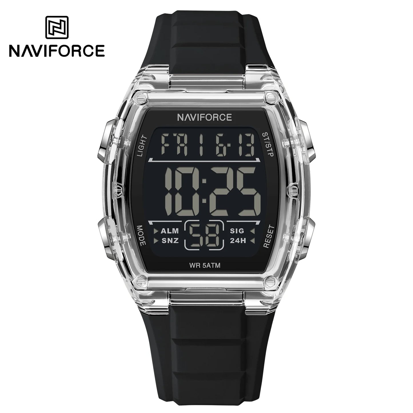 Naviforce 6106 Man Watch Clocks Outdoor Casual Sports LCD Digital Electronic Waterproof watch
