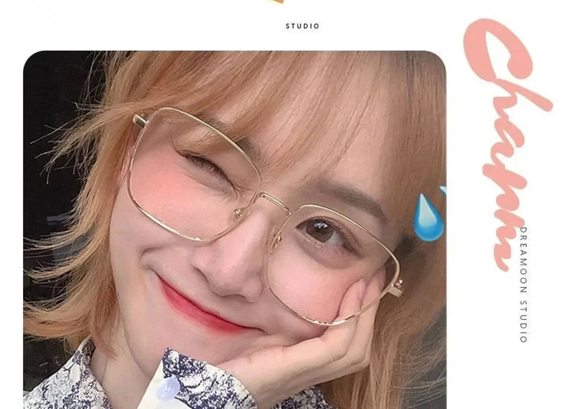 Anti Blue Light Reading Glasses Women Fashion Glitter Anti Blue Light Presbyopic Eyeglasses Frame Oversize Metal Eyewear óculos