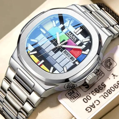 Mark Fairwhale 5210 Top Watch Men Luminous Unique Design Steel Quartz Watches