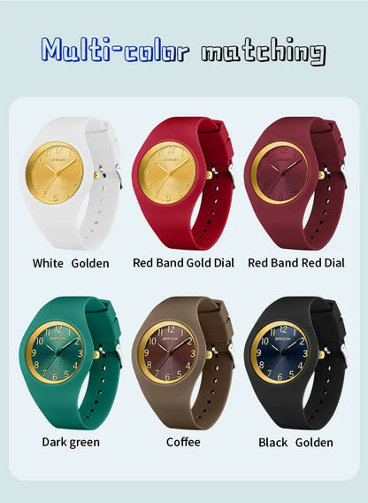 SANDA 6186 Fashion Teenagers Silicone Strap Quartz Watch