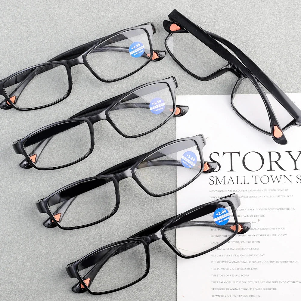 Reading Glasses for Men Women Sports Anti-blue Light Reading Eyewear Black Red Frame Presbyopia Eyeglasses +100 To+400 Glasses
