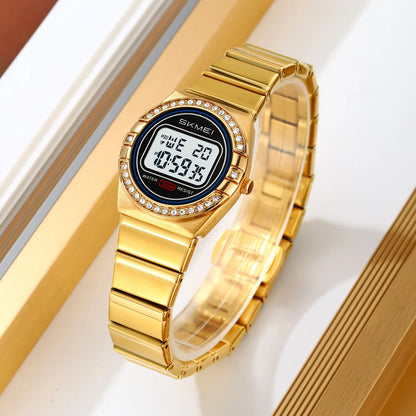 SKMEI 2446 Luxury Casual Female Girl Sports Watches Waterproof Digital Wristwatches