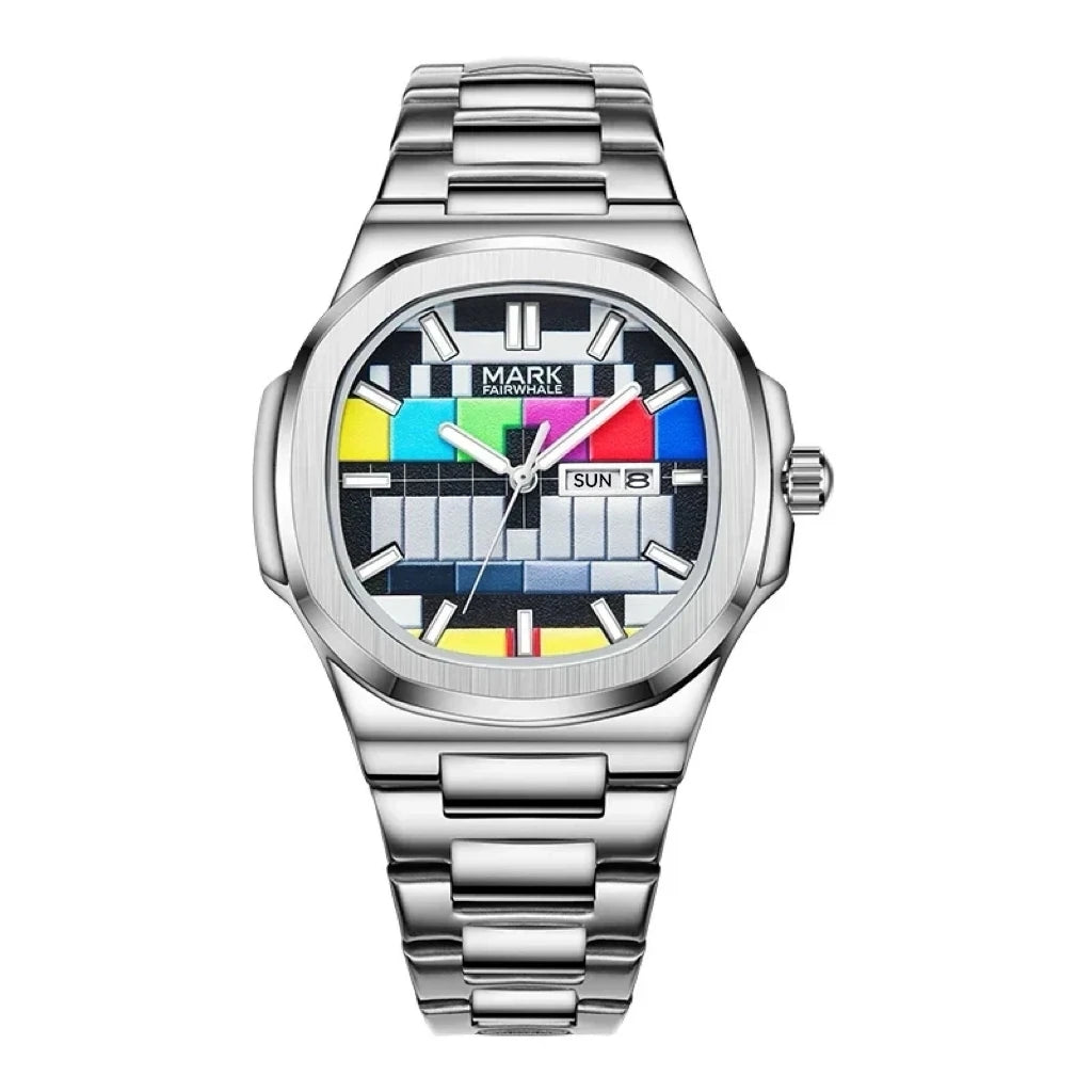 Mark Fairwhale 5210 Top Watch Men Luminous Unique Design Steel Quartz Watches