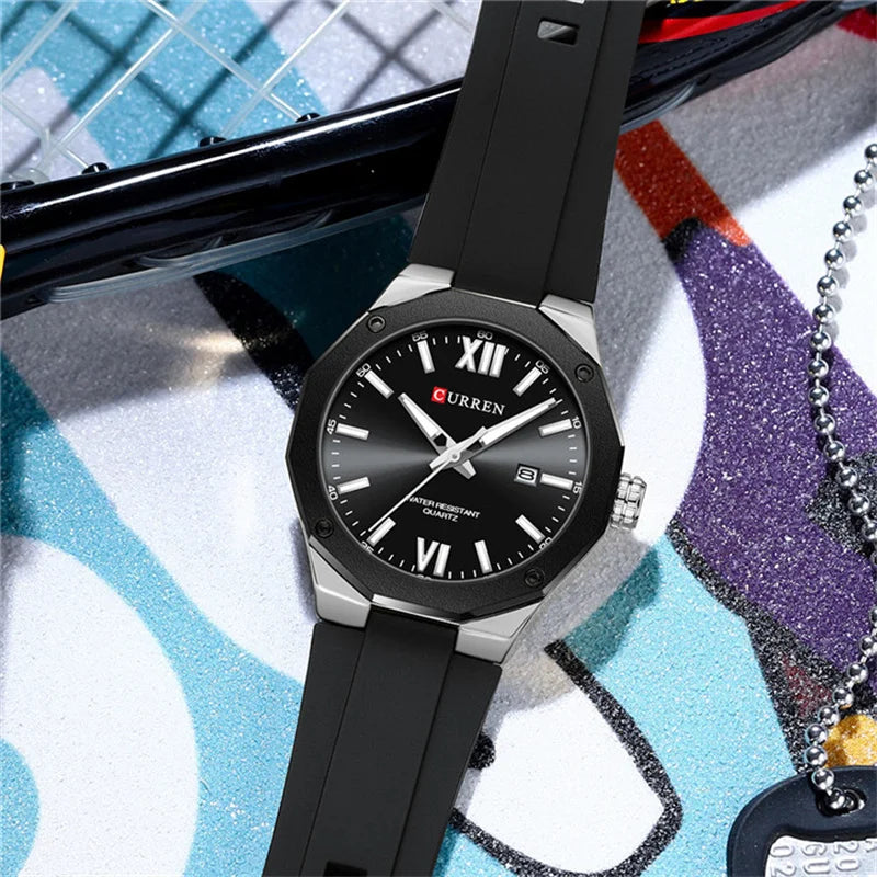 Curren 8465 Fashion Factory Brand Watches for Men  with Date Simple Quartz Clock