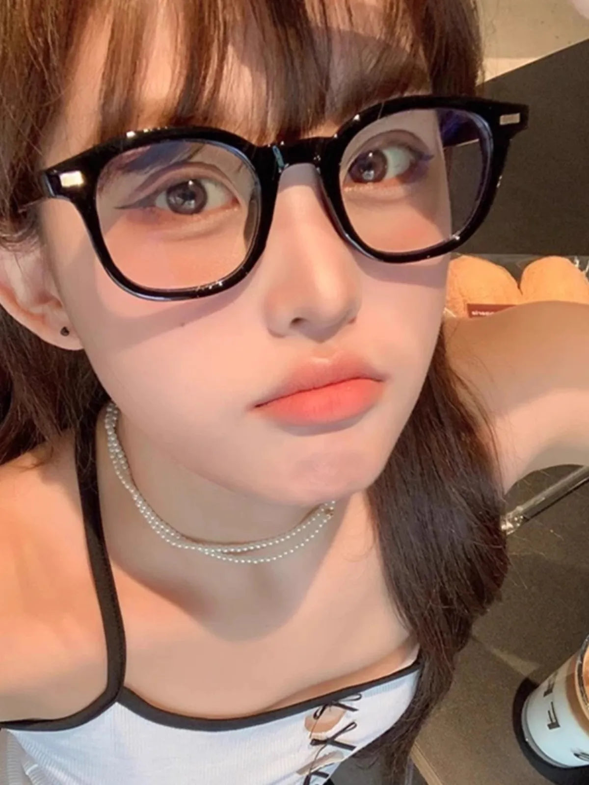 Vintage Rivet Round Frame Glasses Women Black White Leopard Eyewear Trend Brand Reading Computer Y2K Anti Blue Light Eyeglasses