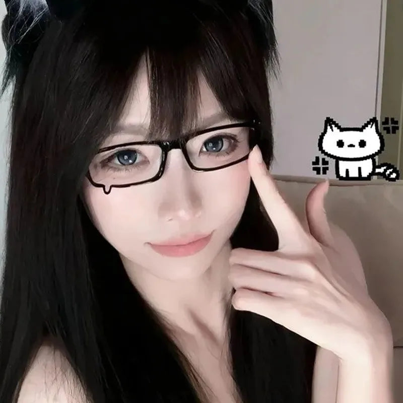 Unisex Japanese Anime Y2K Teardrop No Lenses Eyeglass