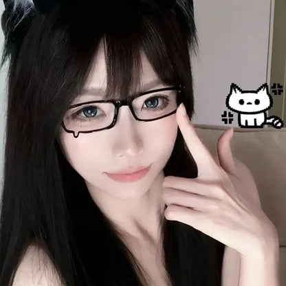 Unisex Japanese Anime Y2K Teardrop No Lenses Eyeglass