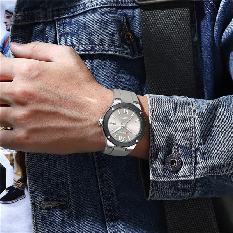 Curren 8465 Fashion Factory Brand Watches for Men  with Date Simple Quartz Clock