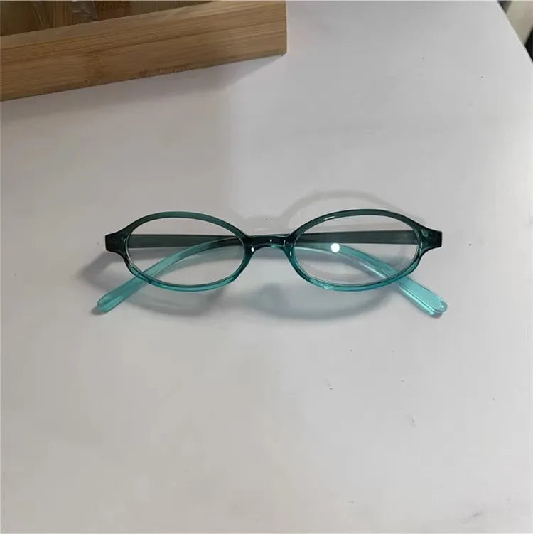 Y2K Retro Oval Sunglasses Frame for Women NEW Ins No Makeup Plain Glasses Men Girls Eyewear Cute Decorative Computer Glasses
