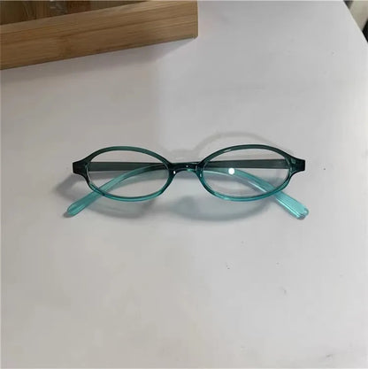 Y2K Retro Oval Sunglasses Frame for Women NEW Ins No Makeup Plain Glasses Men Girls Eyewear Cute Decorative Computer Glasses