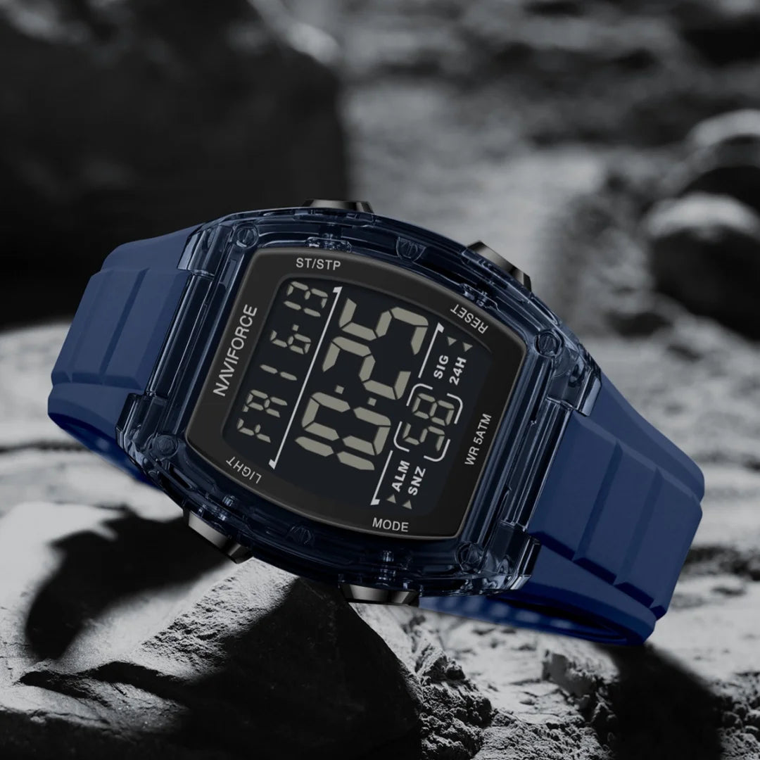 Naviforce 6106 Man Watch Clocks Outdoor Casual Sports LCD Digital Electronic Waterproof watch