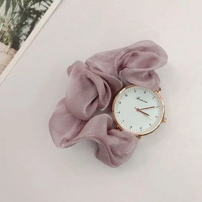 Creative Ribbon Digital Watch Fairy Elegant Personality Student Girl Ribbon Watch Without Clasp Bracelet Watch Clock Gift Reloj