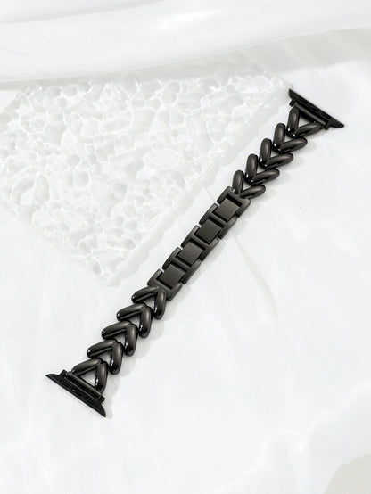 Luxury Gold Watch Band For Apple Watch Stainless Steel Women Bracelet